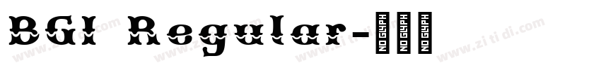 BGI Regular字体转换